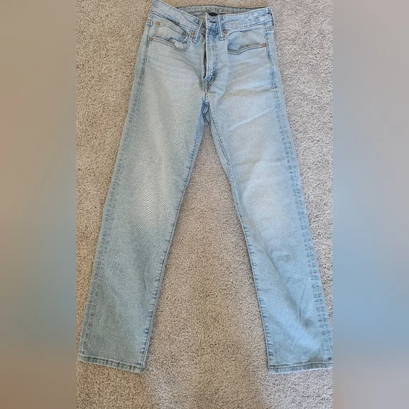 Set of 2 American Eagle Outfitters Light Blue Straight Leg Jeans - Picture 1 of 6